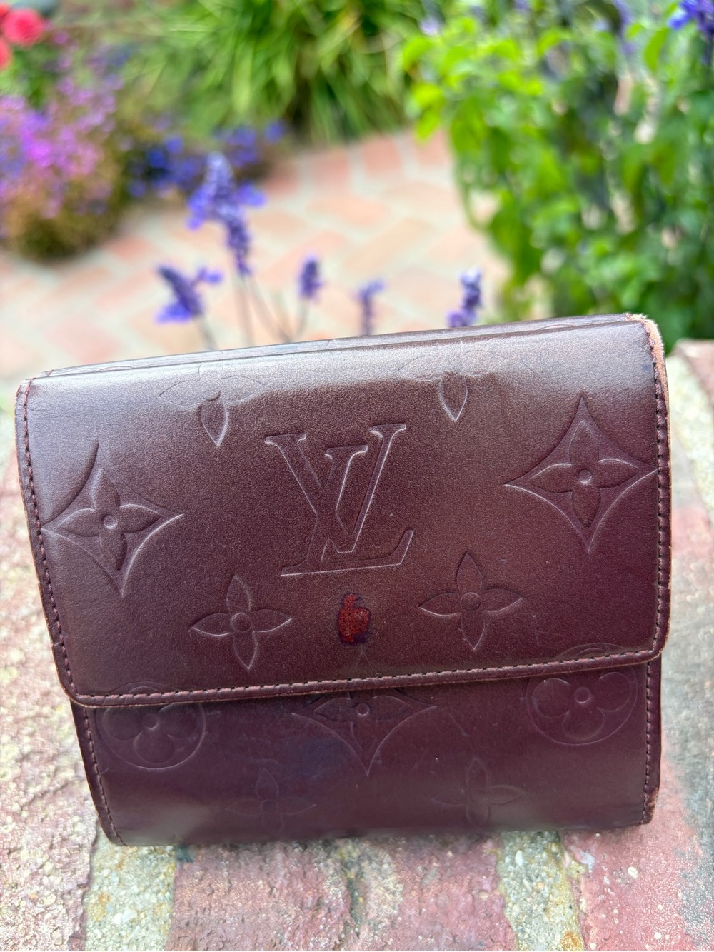 Auth Louis Vuitton Vernis Patent Double Sided Compact Wallet France - Picture 3 of 10